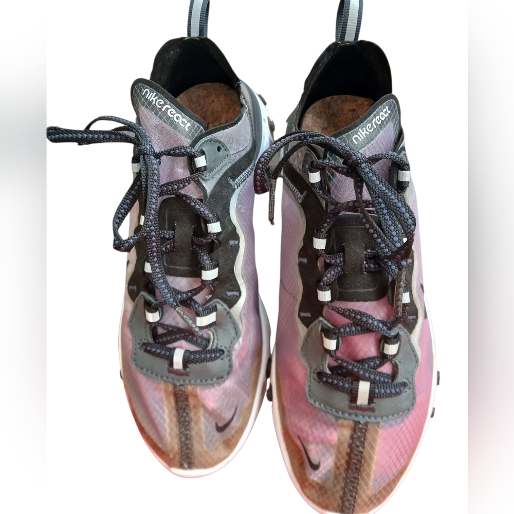 Nike React Element 87 Men's Sneakers - Black and Gray- Size 6 - Picture 9 of 16